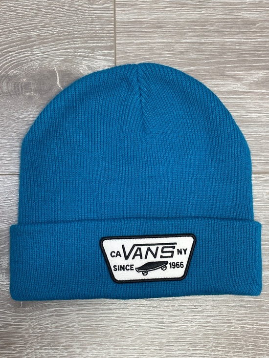 Vans Other - VANS Off The Wall Milford Ribbed Knit Cuff Beanie Heritage Logo Patch